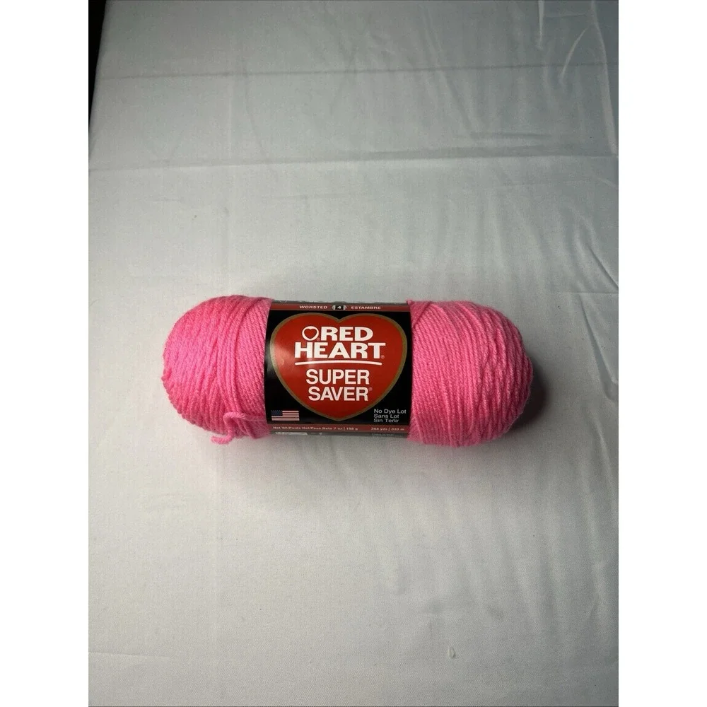 Red Heart Super Saver Yarn-Pretty n' Pink-364 Yards-100% Acrylic